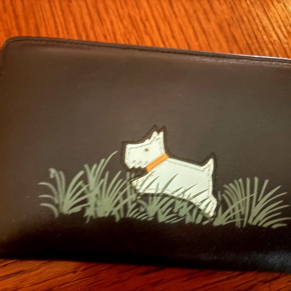 Radley London Bi Fold Wallet Wheaten Scottie with garment bag